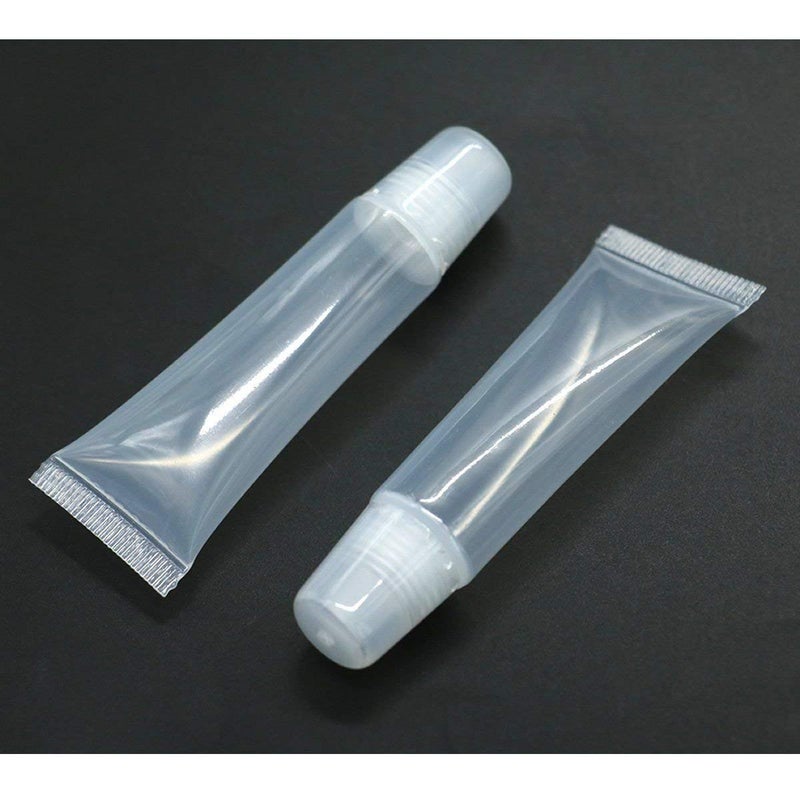 AKIRO 20Pcs Empty Refillable 10ml Mini Clear Lip Gloss Balm Cosmetic Containers With Syringe for DIY Lip Gloss - Image 4